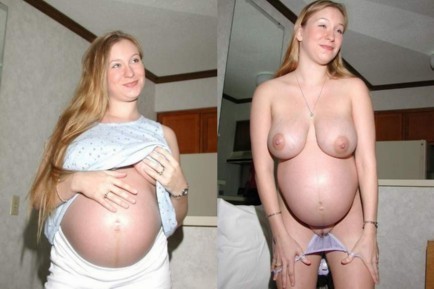 PREGNANT DRESSED UNDRESSED photo