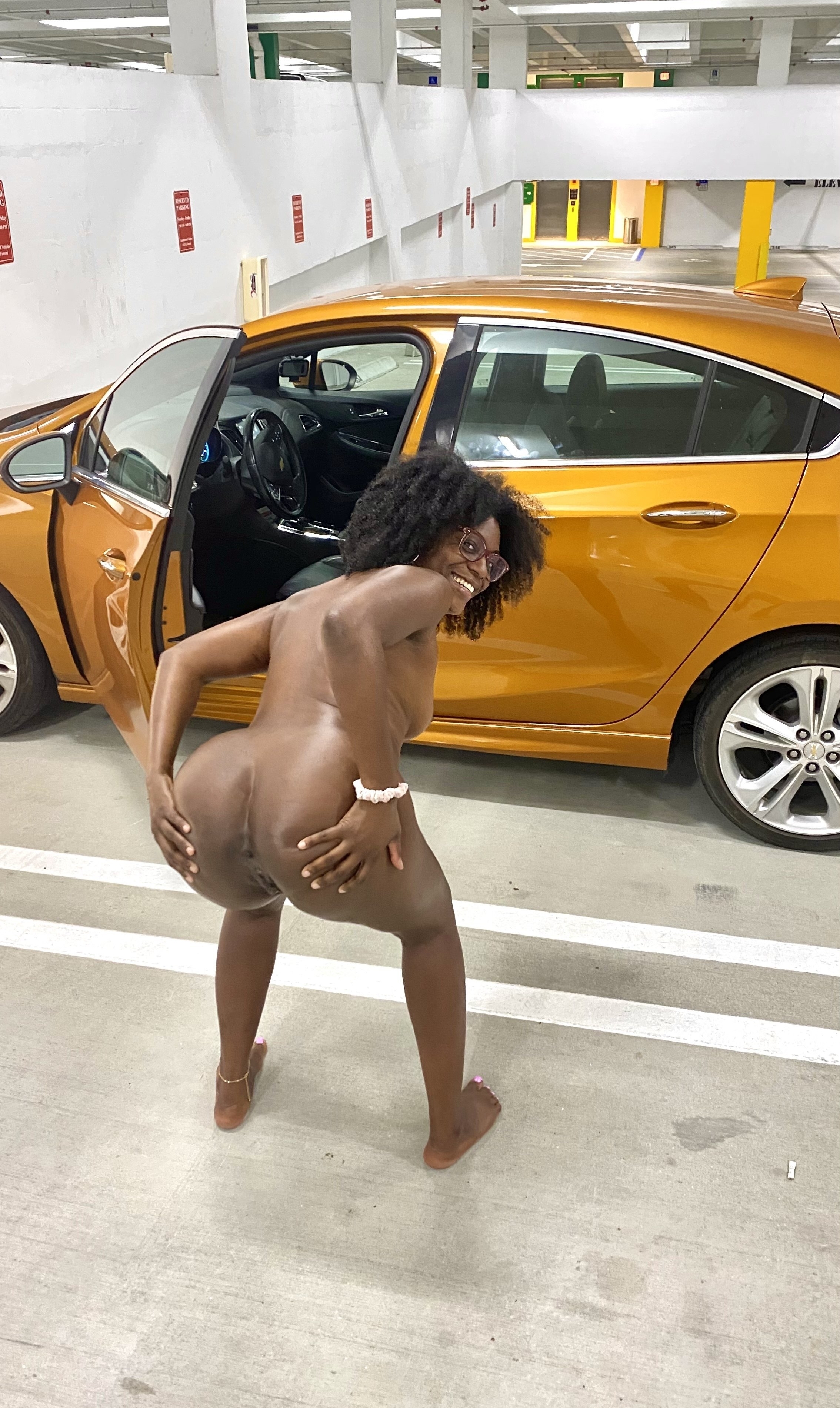 Butt naked in public