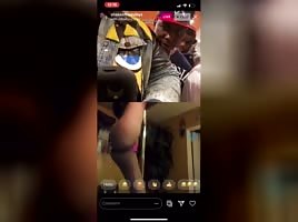 Stripper Playing On The Pole On Instagram Live. 