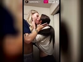 Lesbian Girls Making Out - TikTok Lesbian Kissing and Making Out Live - ShesFreaky
